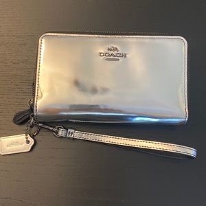 Metallic Coach Wristlet